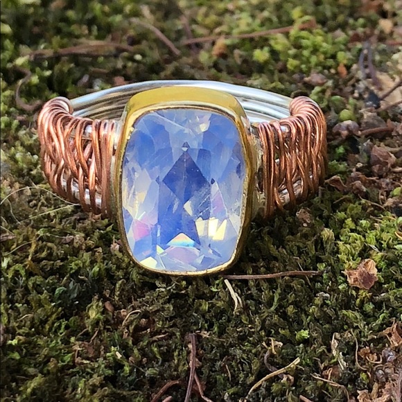 SOLD Fire opalite ring - Picture 3 of 8